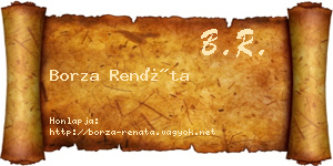 Borza Renáta névjegykártya